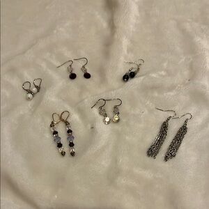 Silver and Gold Dangle and Stud Earrings Collection